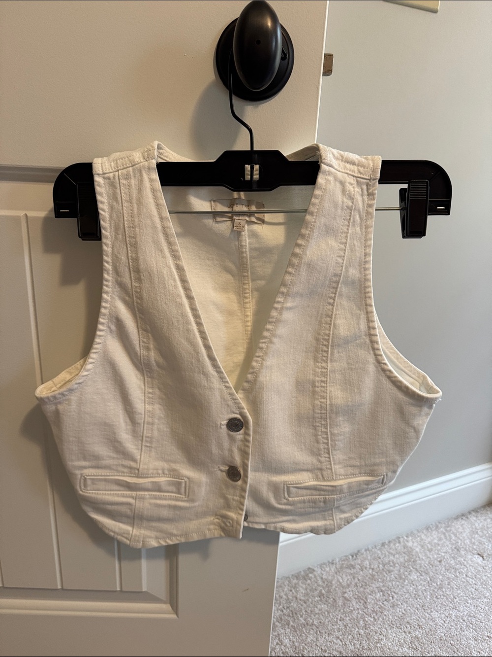 Love Tree White Cropped Vest